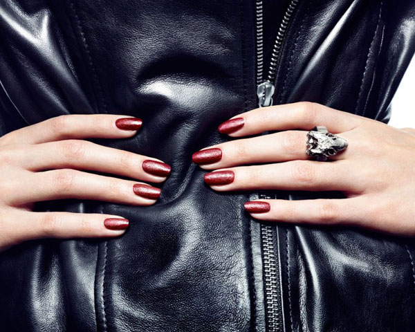 spring nail color for leather apparels